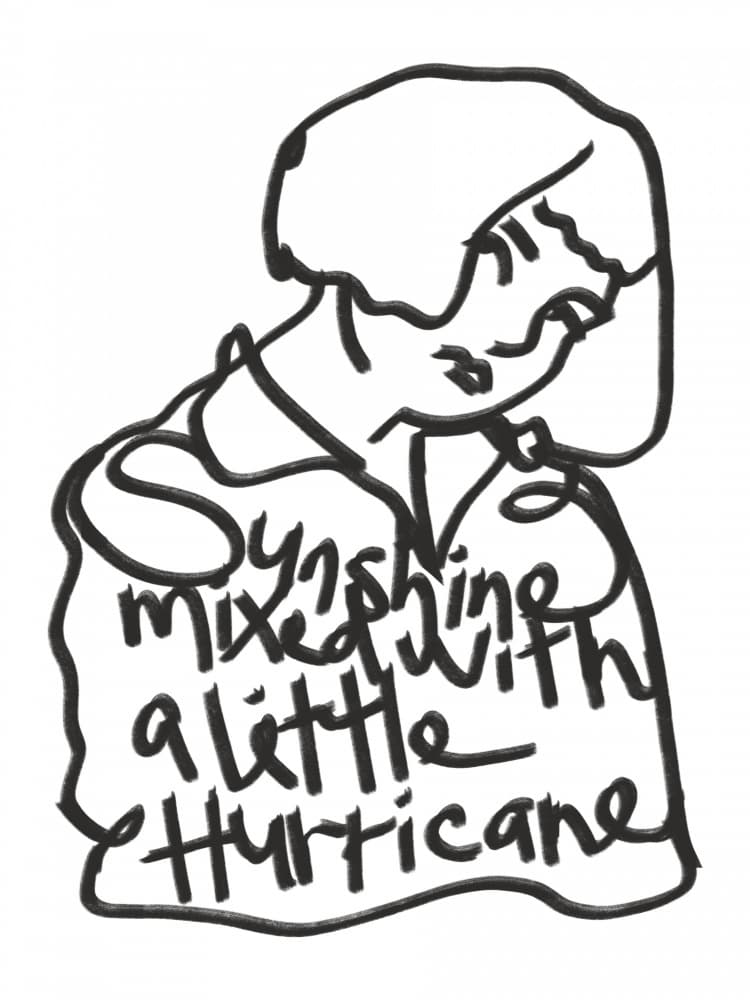 Sunshine Hurricane Woman by Little Dean — canvas wall art