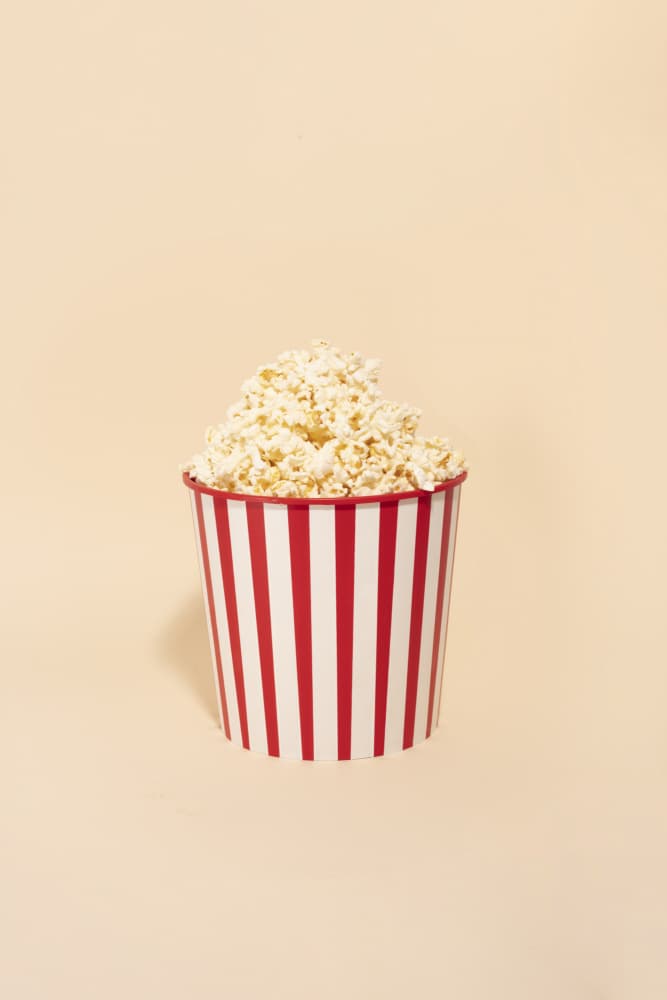 Movie Night Popcorn by Julia Ramiro — canvas wall art