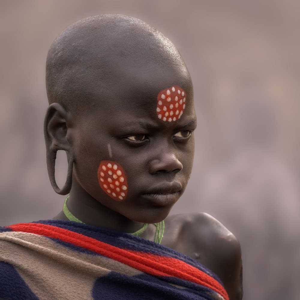 African Youth Adorned by Yang Jiao — canvas wall art