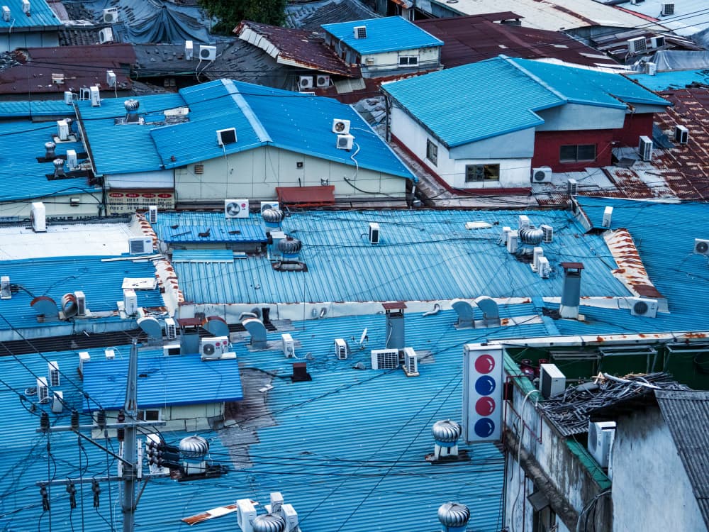 Dense Urban Rooftops by HAN dong hee — canvas wall art
