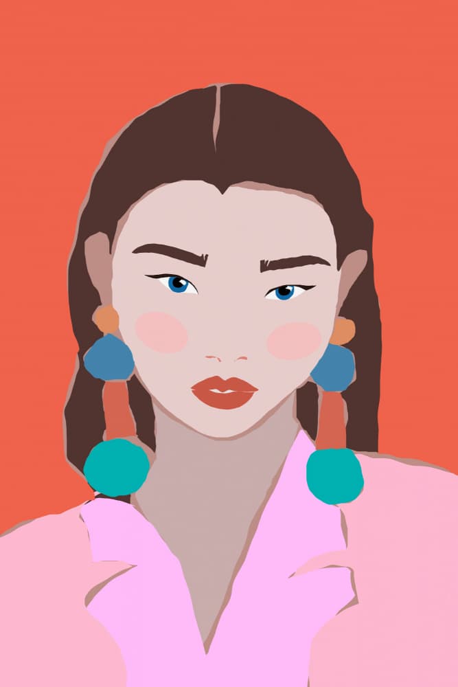 Confident Fashion Portrait by Treechild — canvas wall art
