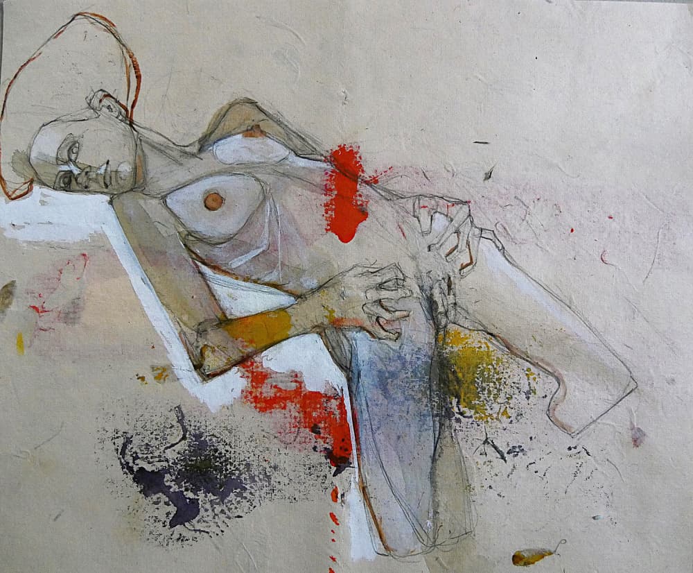 Abstract Reclining Figure by Doris Schmitz — canvas wall art