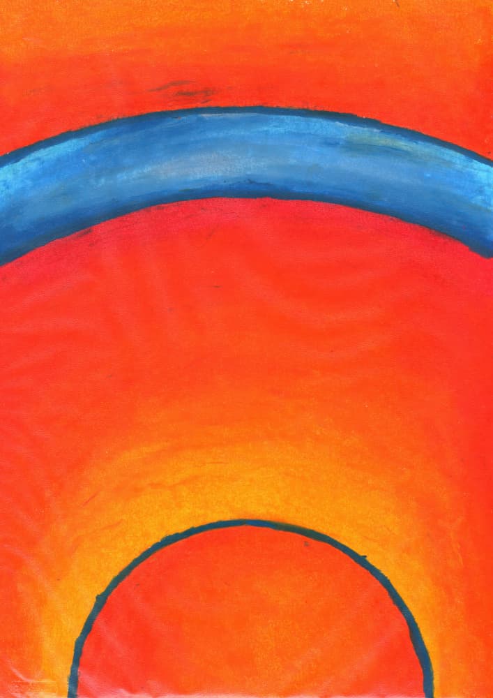 Vibrant Horizon Blue Arc by Kulik — canvas wall art