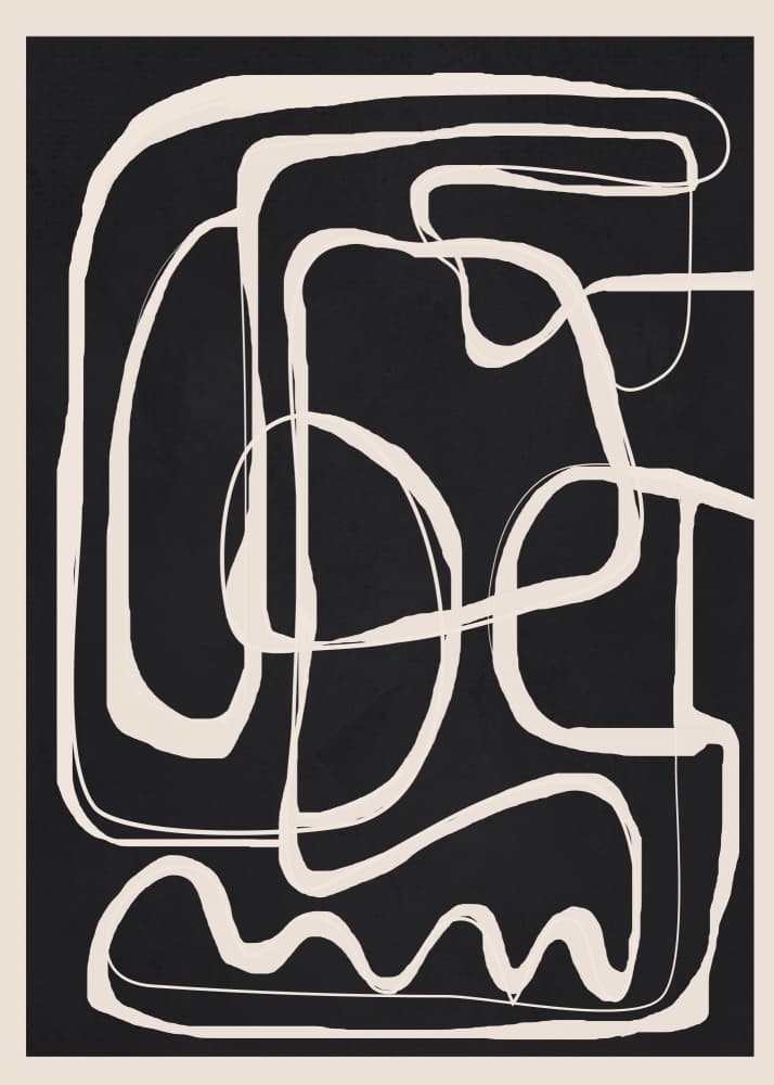 Flowing Abstract Lines by Nadjaa — canvas wall art