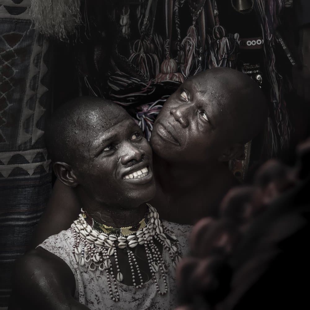 Joyful African Portrait by Elena Molina — canvas wall art