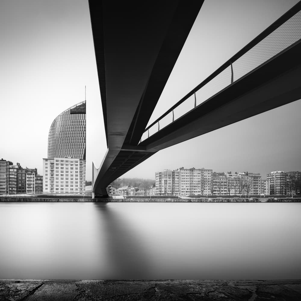 Beneath the Modern Bridge by Christophe Staelens — canvas wall art