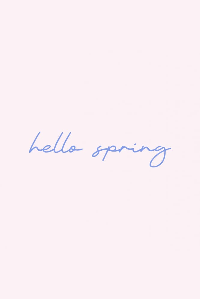 Hello Spring Script by Karen Menzenbach — canvas wall art