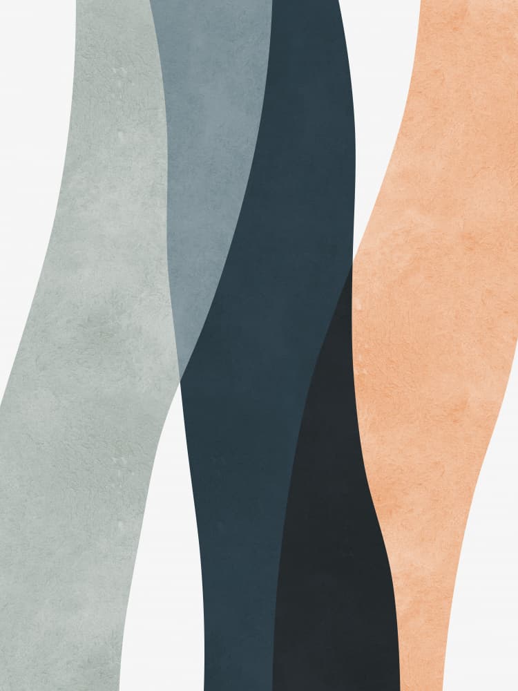 Abstract Flowing Shapes by Vitor Costa — canvas wall art