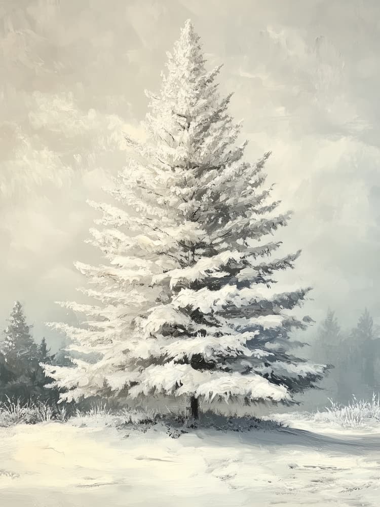 Frosted Winter Pine by Jolly and Dash — canvas wall art
