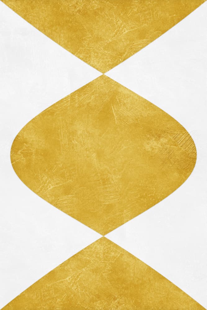 Abstract Gold Hourglass by Ema Paraschiv — canvas wall art
