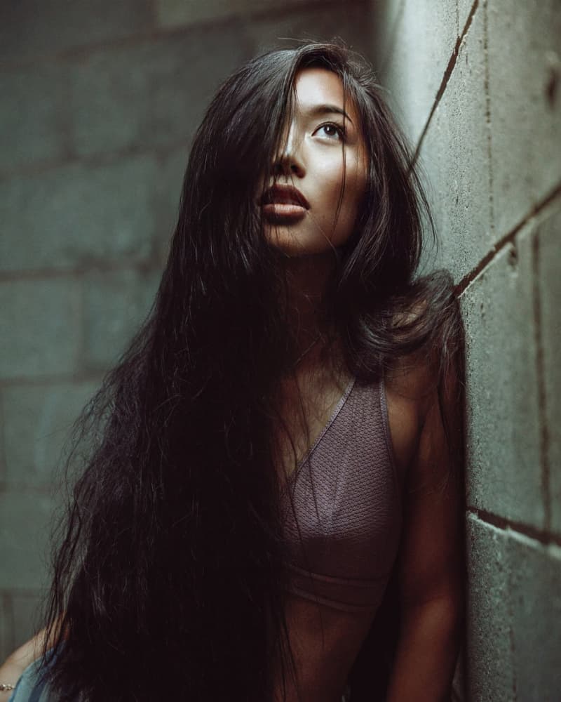 Pensive Woman Long Hair by Tyler McAuley — canvas wall art