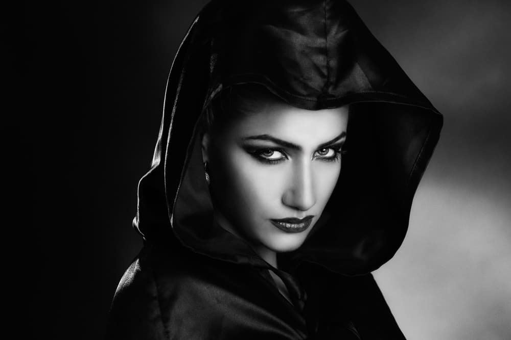 Mysterious Hooded Woman by Peppe Tambè — canvas wall art