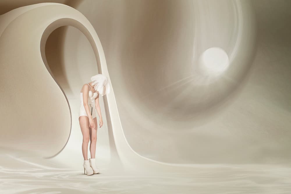 White Woman Dream Space by Christine von Diepenbroek — canvas wall art