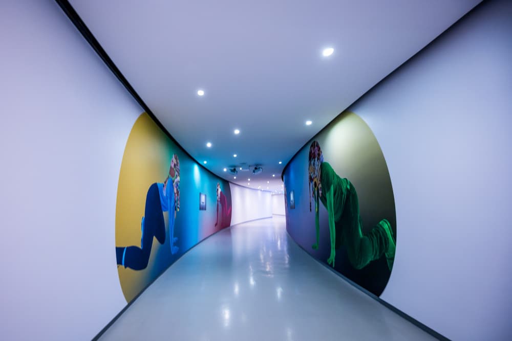 Vibrant Gallery Hallway by Michiko Ôtomo — canvas wall art