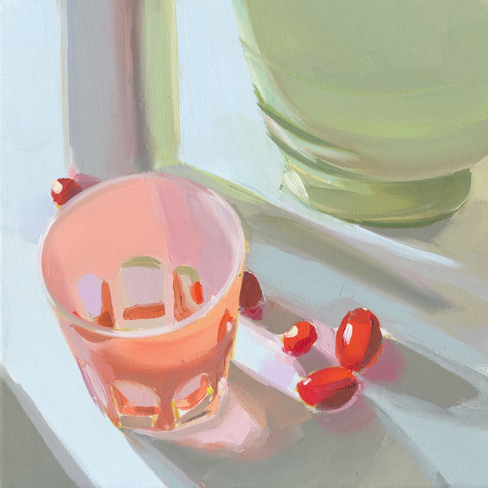 Pink Glass by Jenny Westenhofer — canvas wall art