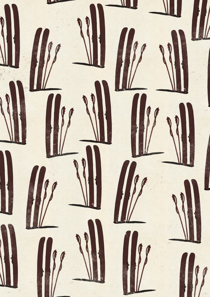 Brown Botanical Pattern by Nicholas — canvas wall art
