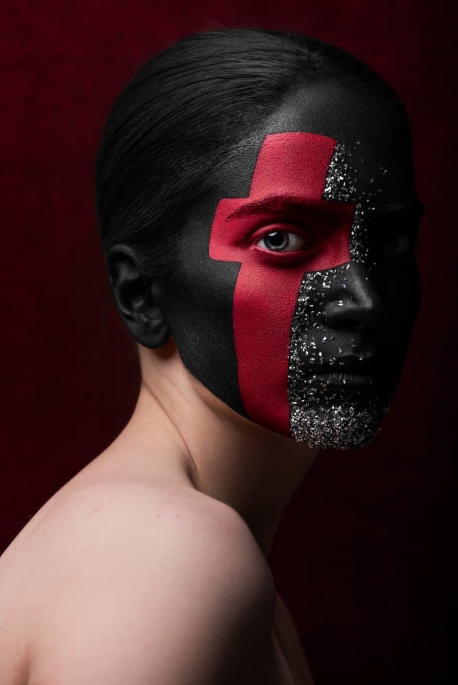 Mysterious Face Paint by Peyman Naderi — canvas wall art