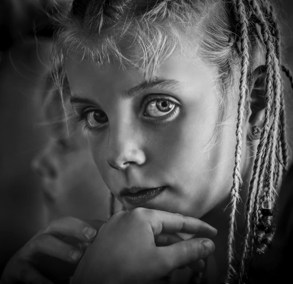 Intense Child Gaze by Milan Uhrin AFIAP AZSF — canvas wall art