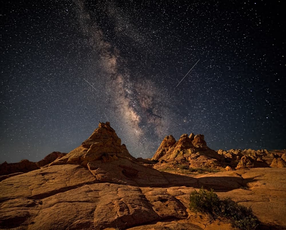 Milky Way Desert Landscape by John Fan — canvas wall art