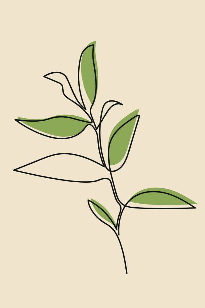 Minimalist Green Leaves by jay stanley — canvas wall art