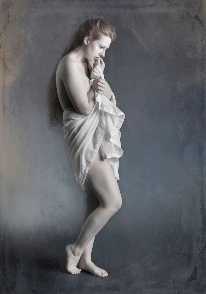Elegant Draped Woman by Jan Slotboom — canvas wall art