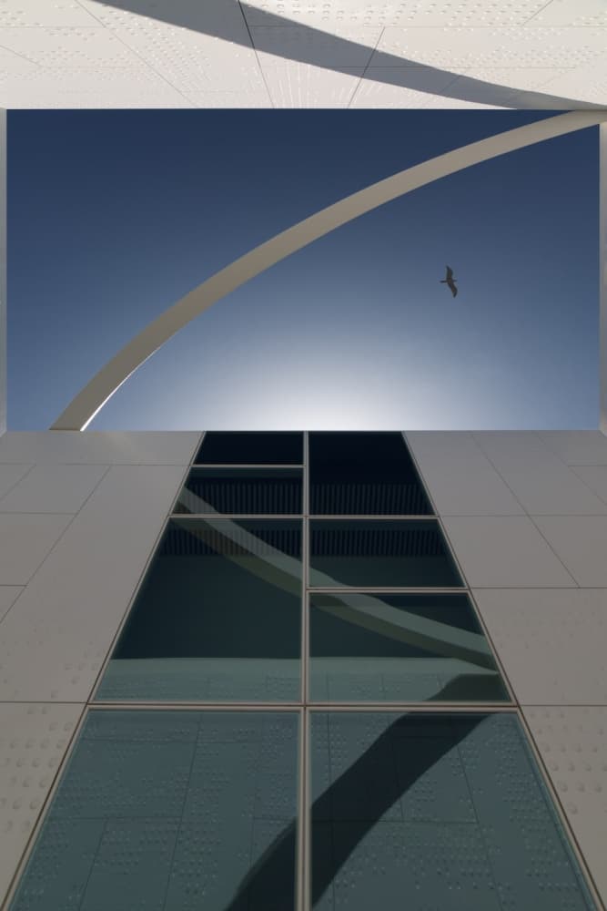 Modern Arch Blue Sky by Filipe P Neto — canvas wall art