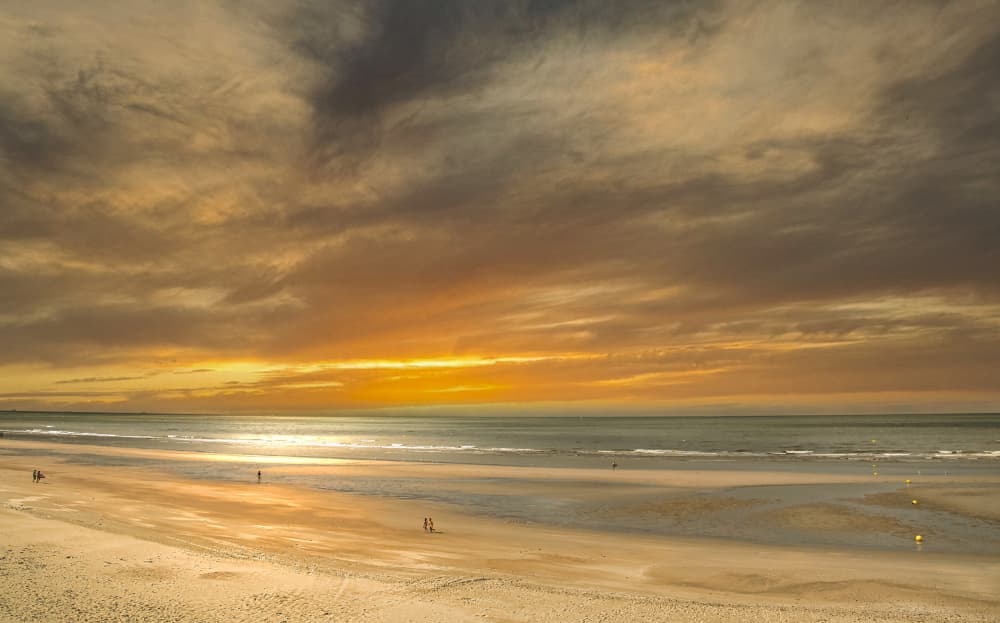 Golden Beach Sunset by Stéphane Pecqueux — canvas wall art
