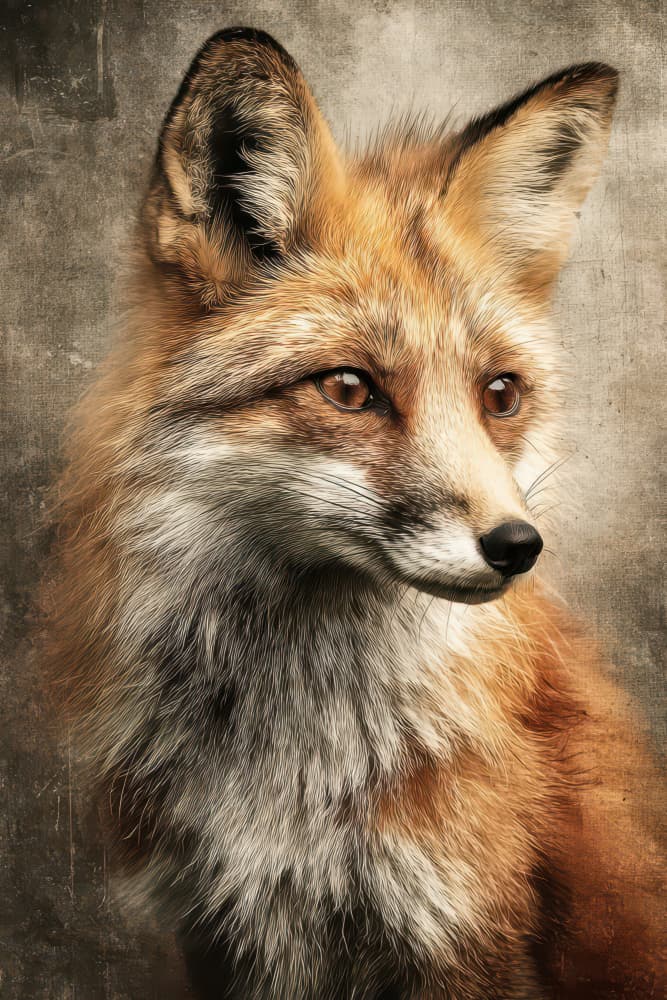 Wild Fox Portrait by Rafal Kulik — canvas wall art