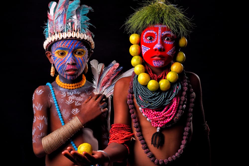 Colorful Ceremonial Boys by Avishek Das — canvas wall art