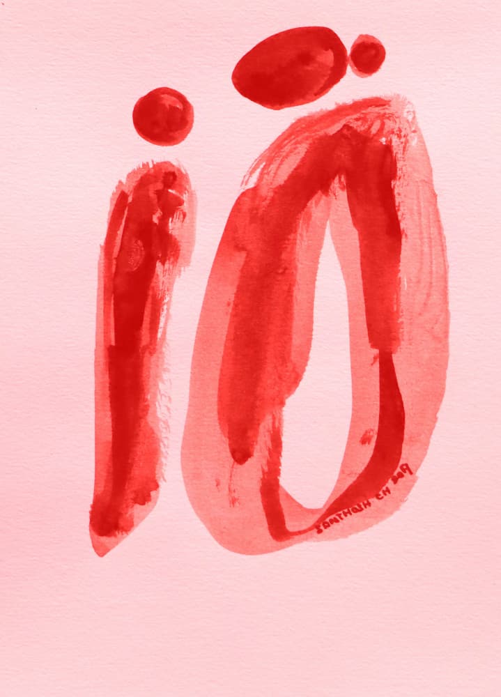 Abstract Red Ten by Santhosh ch — canvas wall art