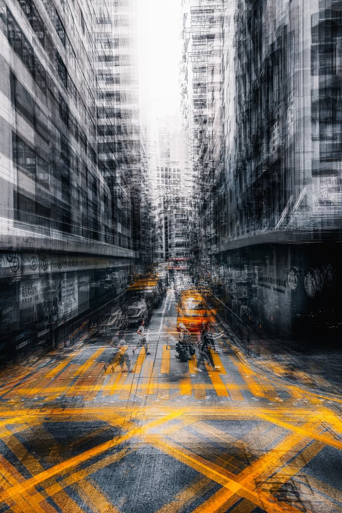 Dynamic City Street by Carmine Chiriacò — canvas wall art