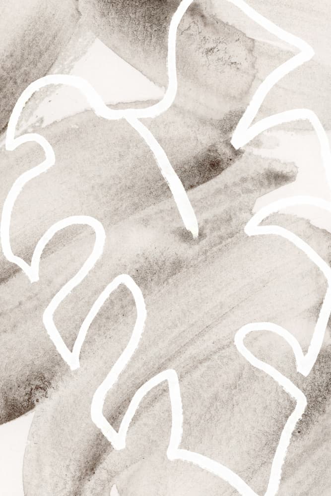 Monsteraleaf(white) by Treechild — canvas wall art