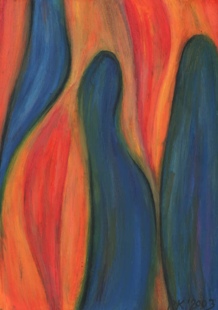 Flowing Abstract Colors by Kulik — canvas wall art