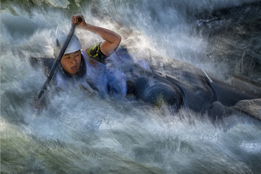 Intense River Kayaking by Milan Malovrh — canvas wall art