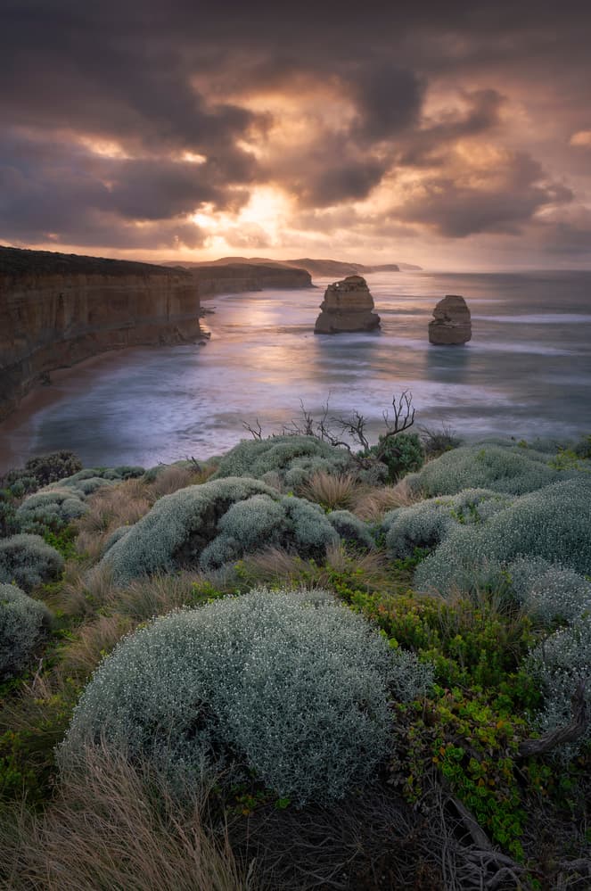 Twilight Sea Stacks by Richard Vandewalle — canvas wall art