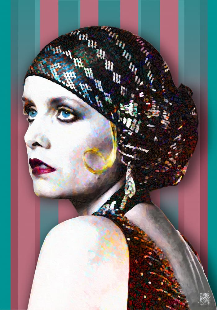 Elegant Turban Woman by Osvaldo Russo — canvas wall art