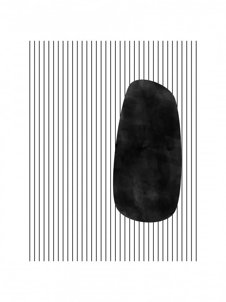 Textured Organic Form Lines by Elena Ristova — canvas wall art
