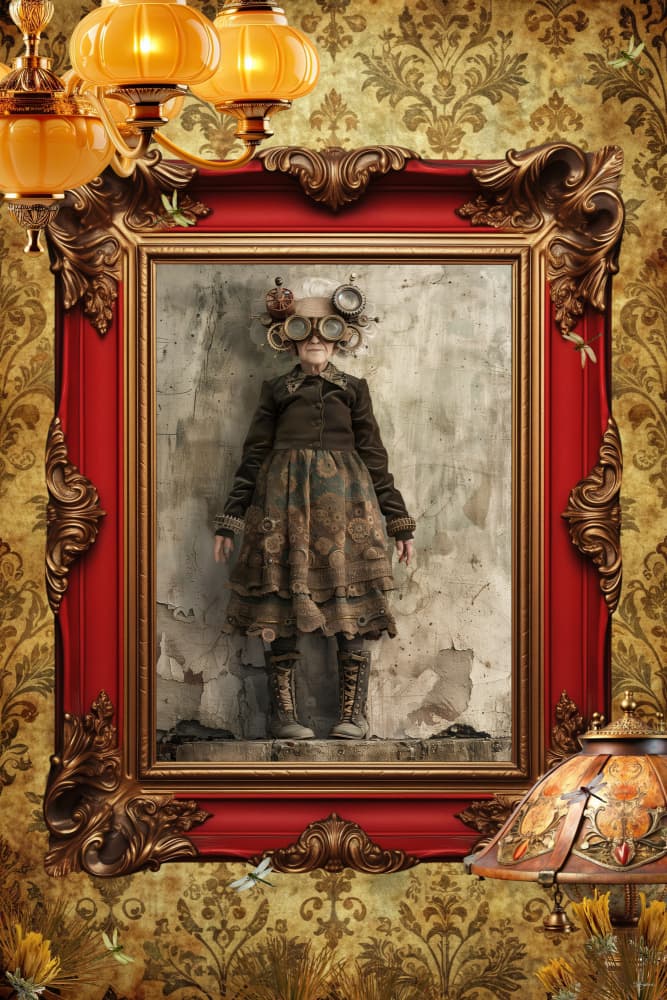 Steampunk Child Portrait by Sue Skellern — canvas wall art