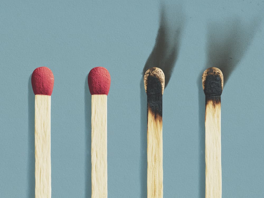 Matchstick Burnout Stages by Andreas Magnusson — canvas wall art