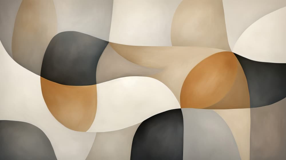 Muted Organic Curves by Bilge Paksoylu — canvas wall art