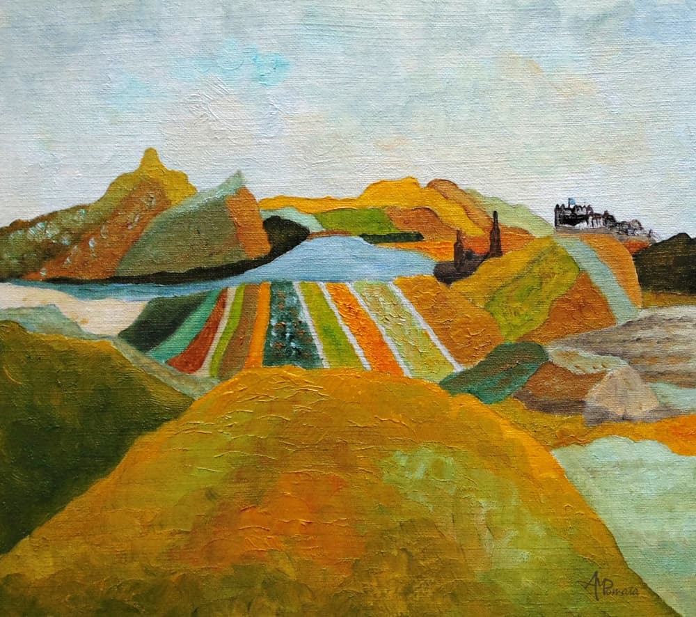 Colorful Countryside Fields by Angeles M. Pomata — canvas wall art