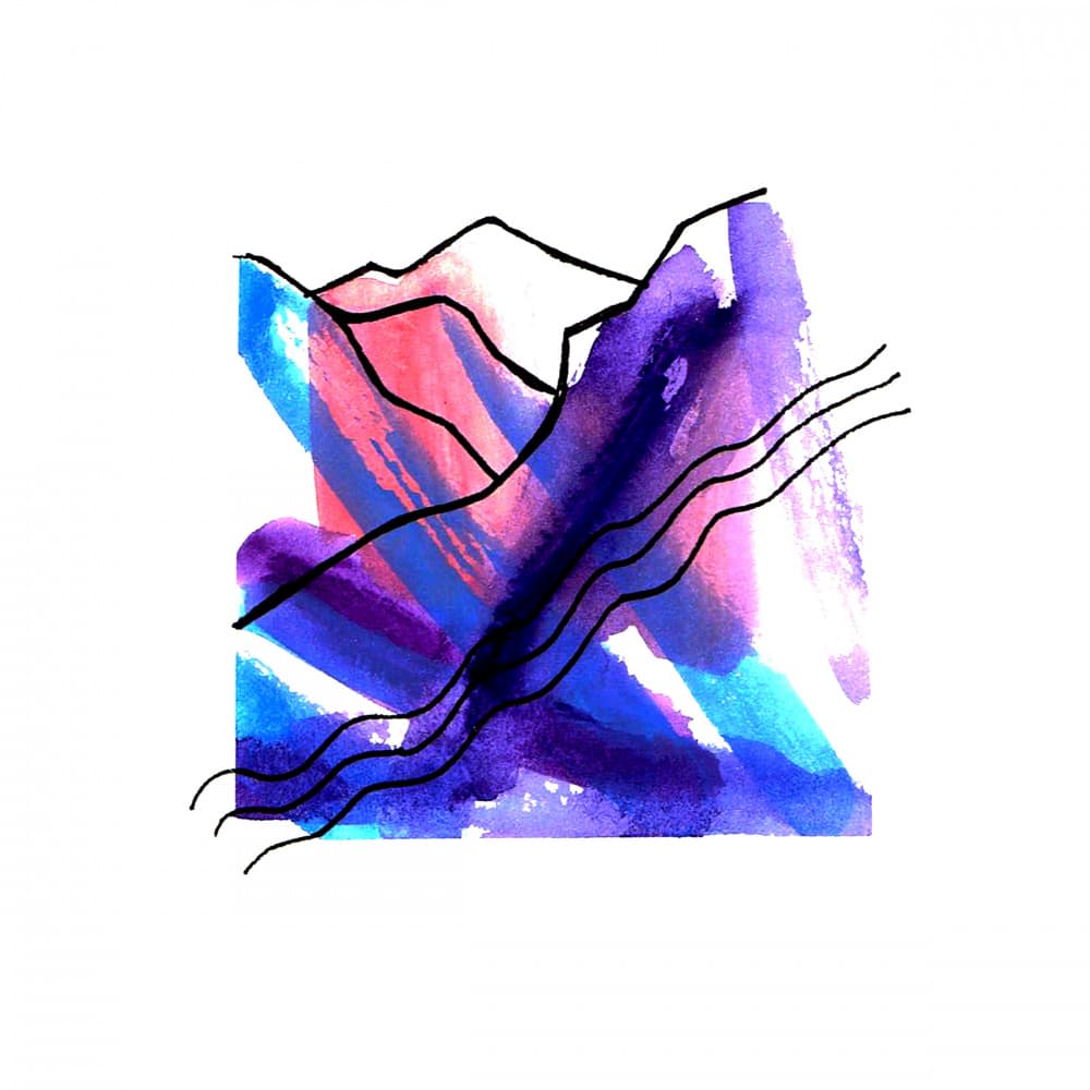 Abstract Mountain Waves by Sonia Pal — canvas wall art