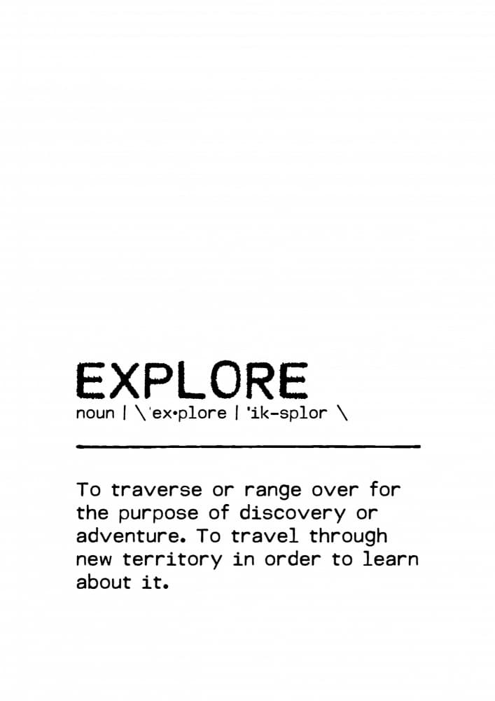 Explore Word Definition by Orara Studio — canvas wall art