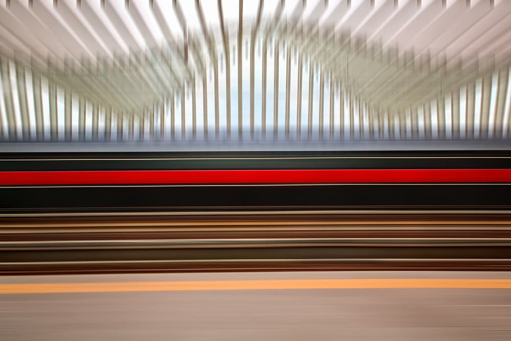 Red Line Motion Blur by Massimo Della Latta — canvas wall art
