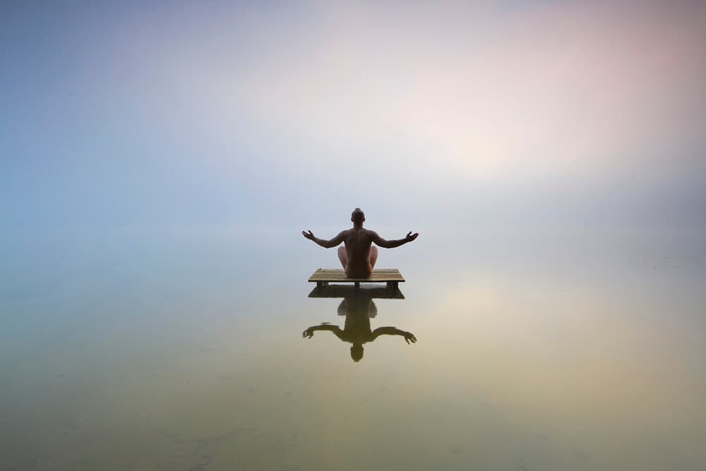 Meditating On Calm Water by Leszek Paradowski — canvas wall art
