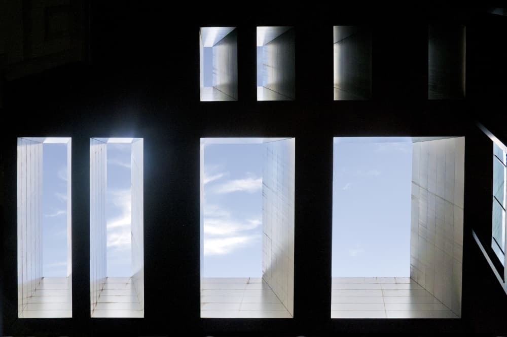 Blue Sky Architecture by Linda Wride — canvas wall art