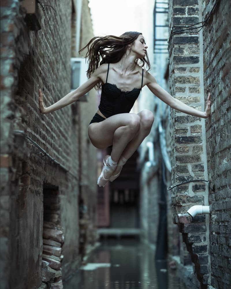 Flying Urban Ballet by Tyler McAuley — canvas wall art