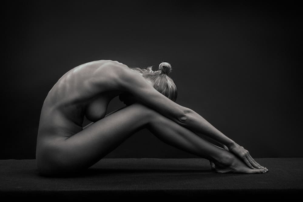 Curved Nude Form by AURIMAS VALEVICIUS — canvas wall art