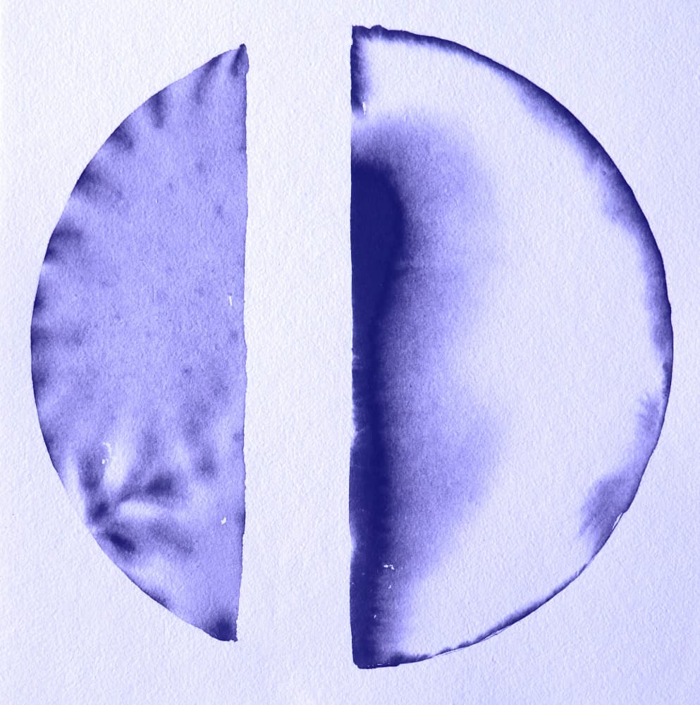 Fluid Indigo Halves by Santhosh ch — canvas wall art