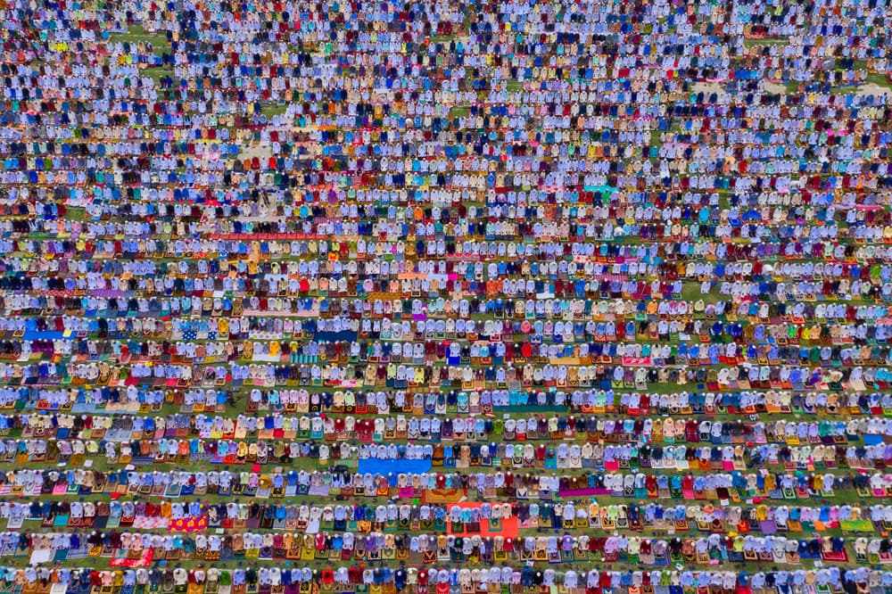 Mass Outdoor Prayer by Azim Khan Ronnie — canvas wall art